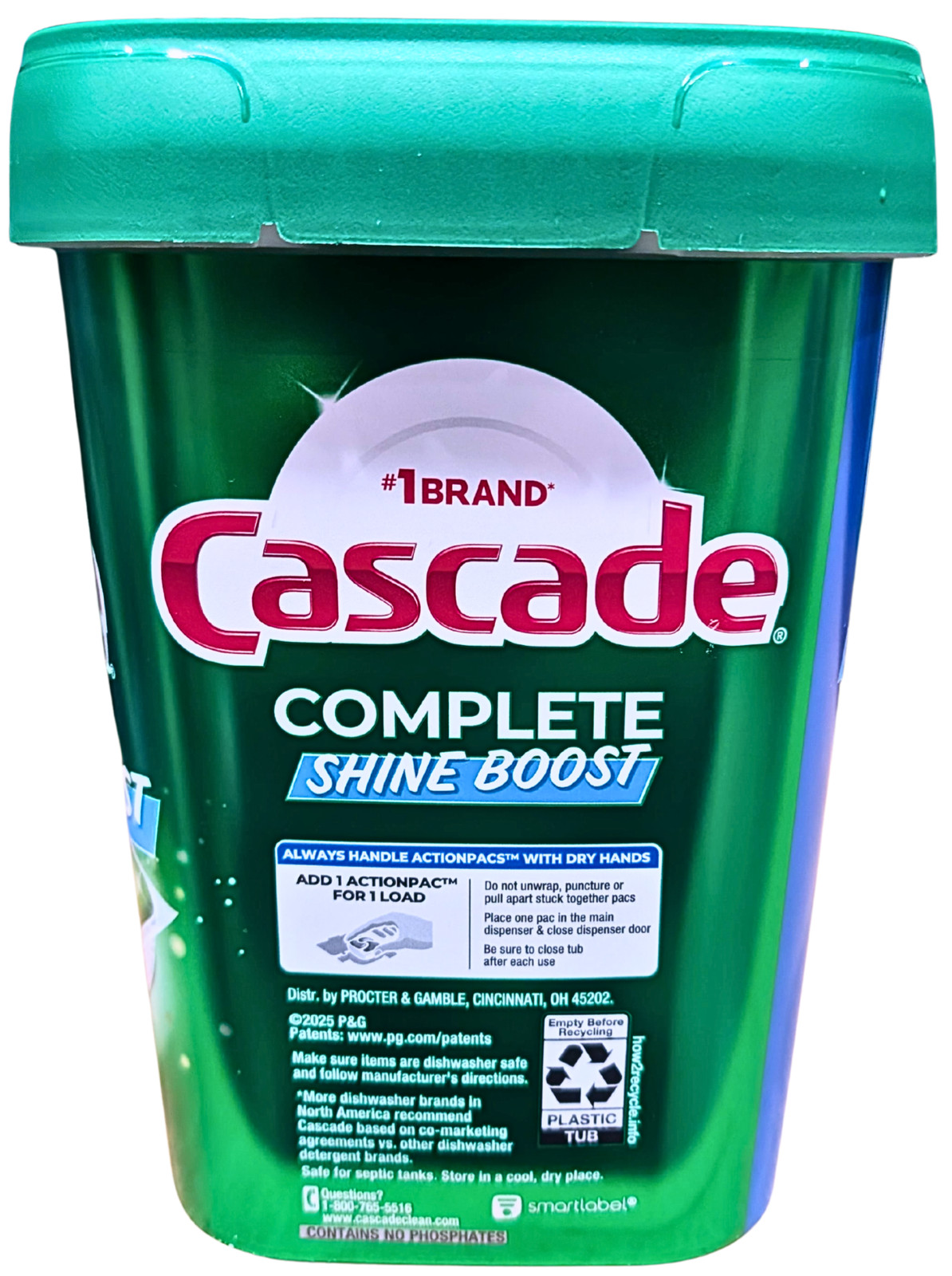 Cascade Complete Dishwasher Shineboost Pacs Fresh 92 Count