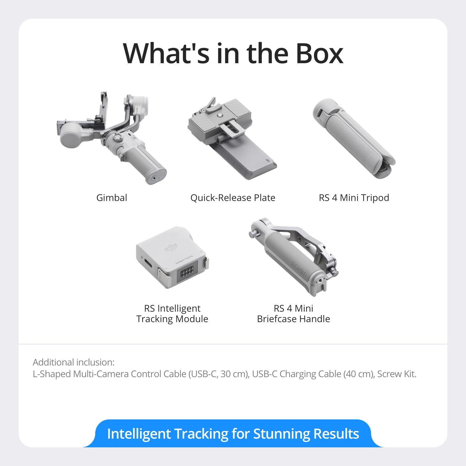 DJI RS4 Mini Combo, Gimbal Stabilizer for Camera, Intelligent Tracking