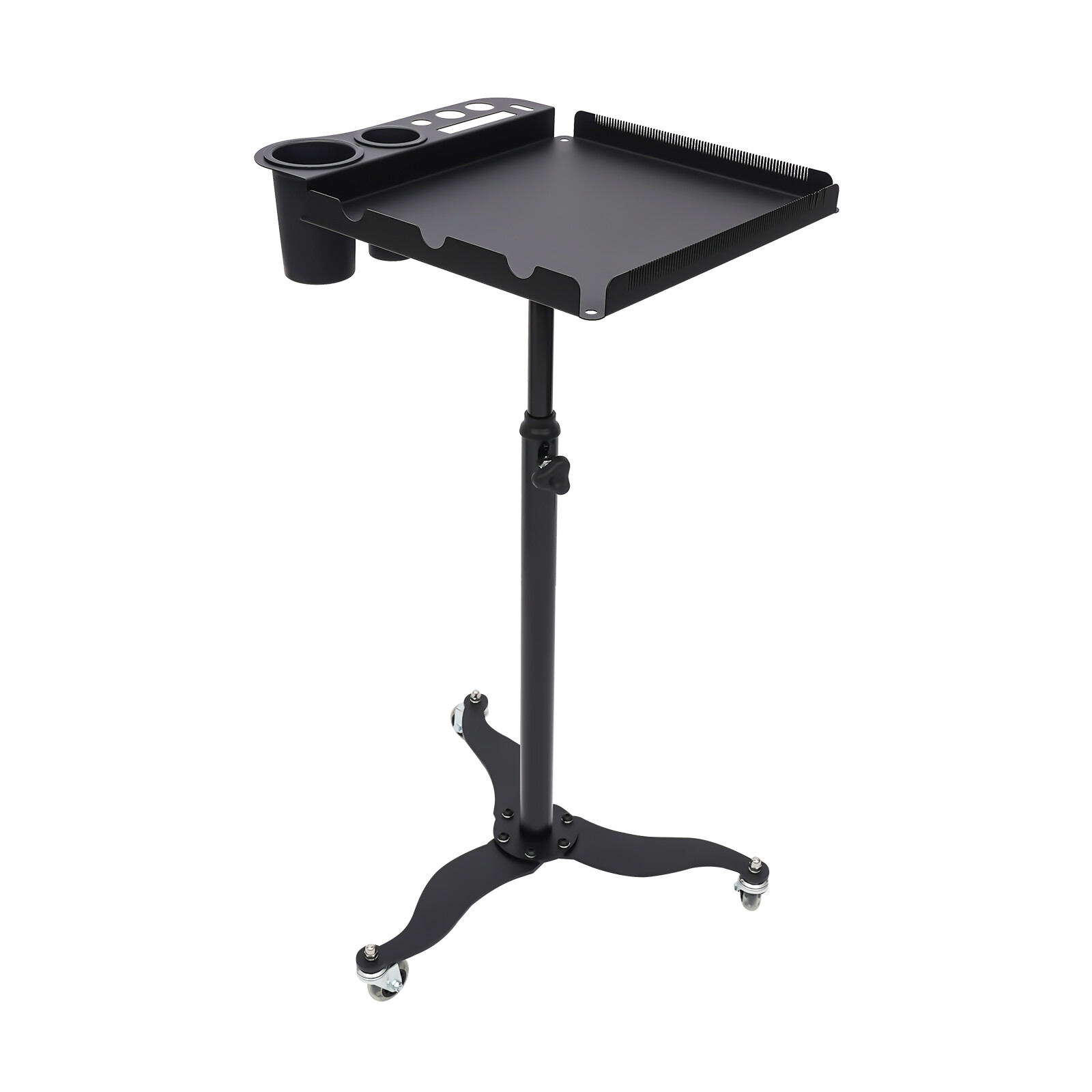 Salon Rolling Tray Beauty Hair Stylist Storage Mobile Trolley Cart with 2 Bowls
