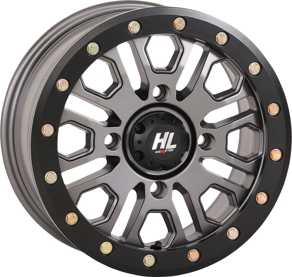 High Lifter HL23 Beadlock Wheel 14x7 - 4/156 - 5+2 (+38 mm) Gun Metal Gray Fr...