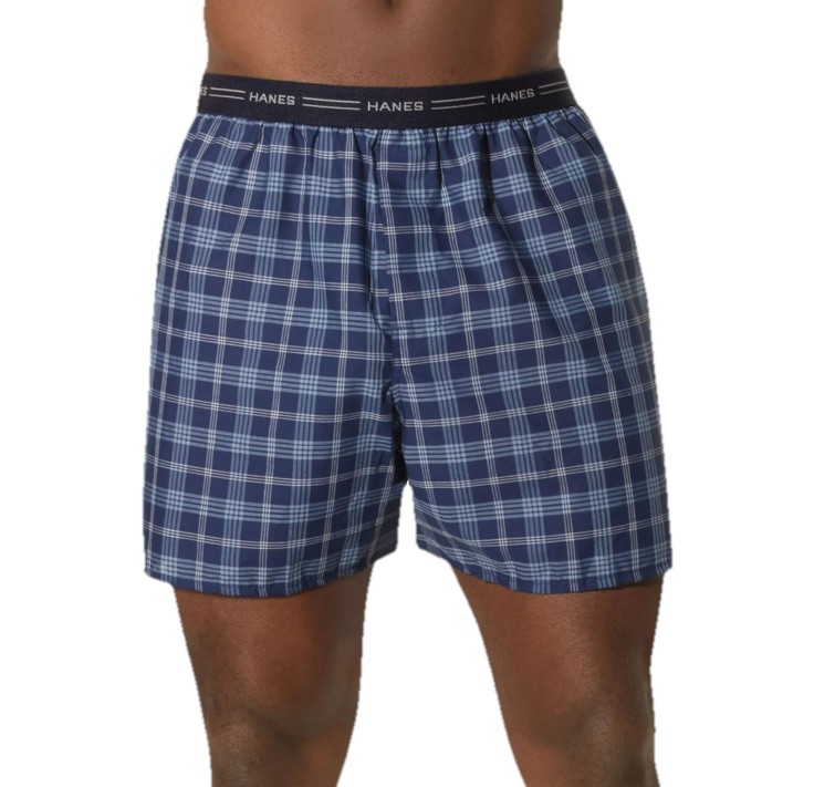 Hanes Men's Yarn Dyed Plaid Boxers 8 Pack Style 841 Size Medium