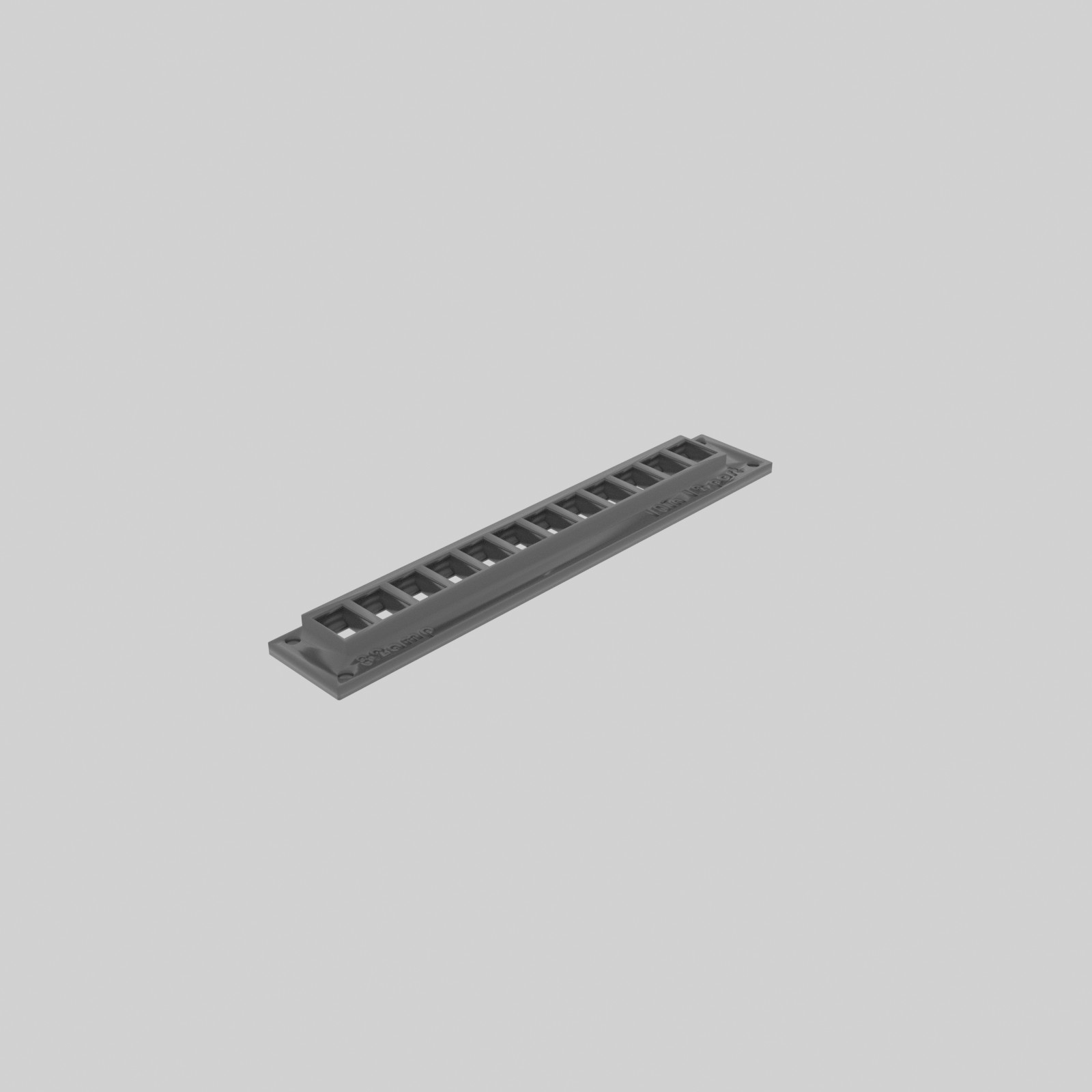 12-Port Keystone Patch Panel for 10‑inch Rack – Black PETG Accessory