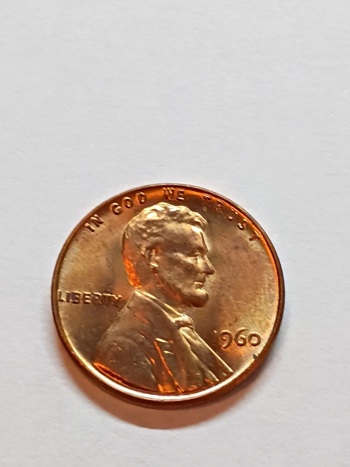1960 Lincoln Cent Error On Liberty On The Front