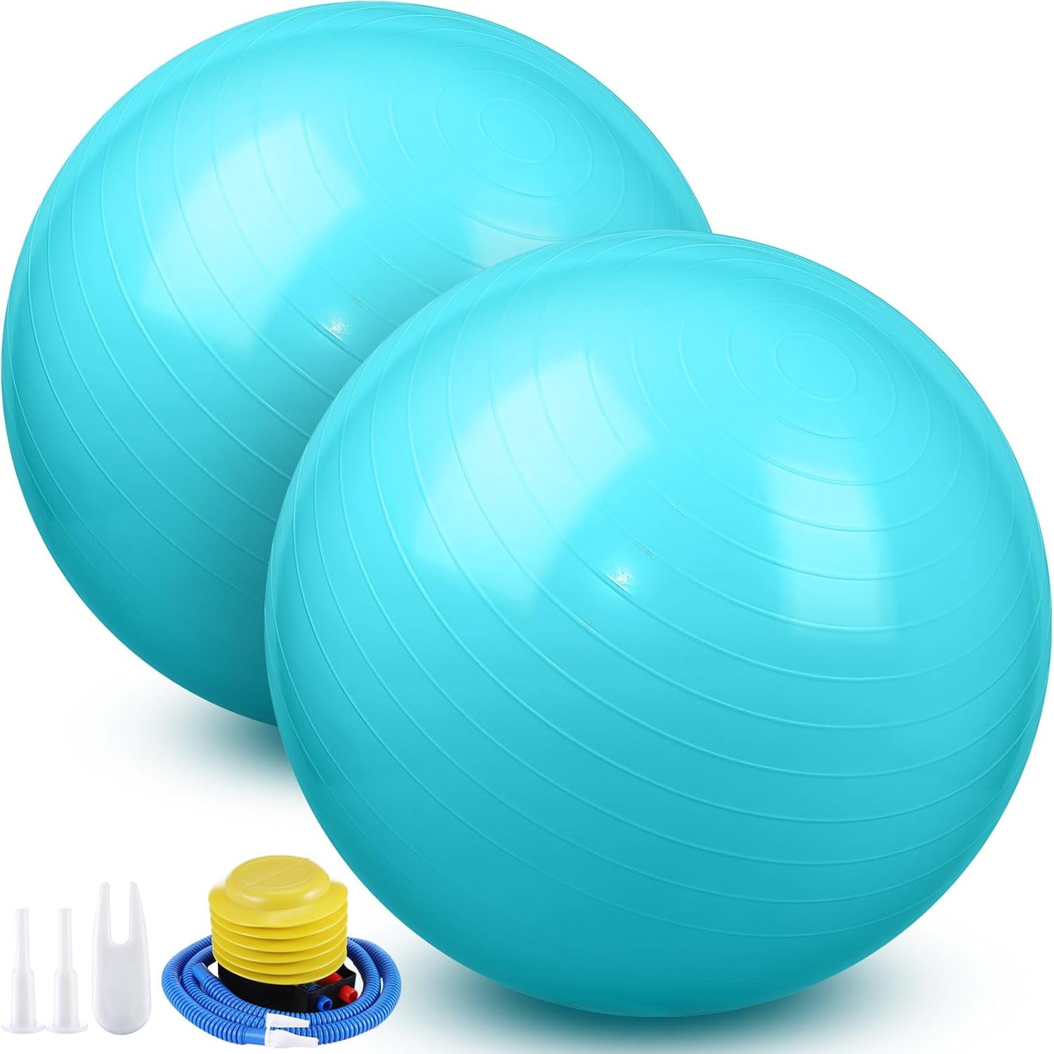 2 Pcs Yoga Ball Exercise Ball Large 26 Inch Exercise anti Burst Birthing Fitness