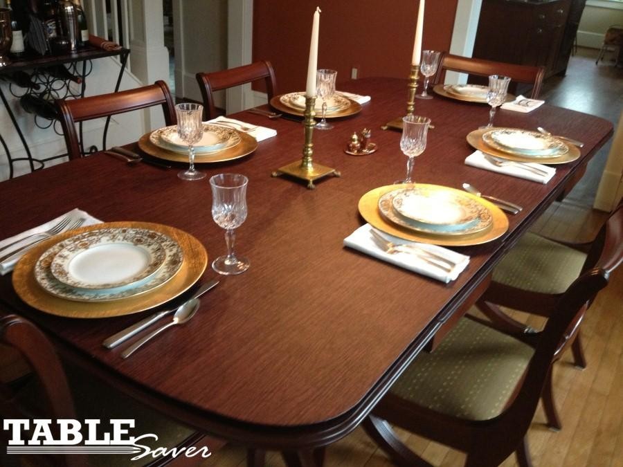 BONE WHITE SOLID NEW CUSTOM DINING TABLE PADS KITCHEN MAGNET PROTECT COVER TOP
