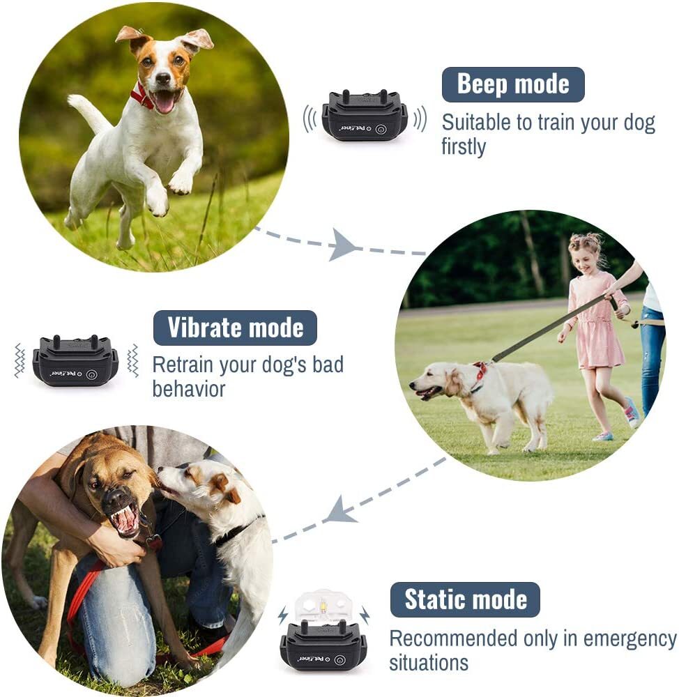 330Yard Remote Dog Shock Training Collar Rechargeable Waterproof LCD Pet Trainer