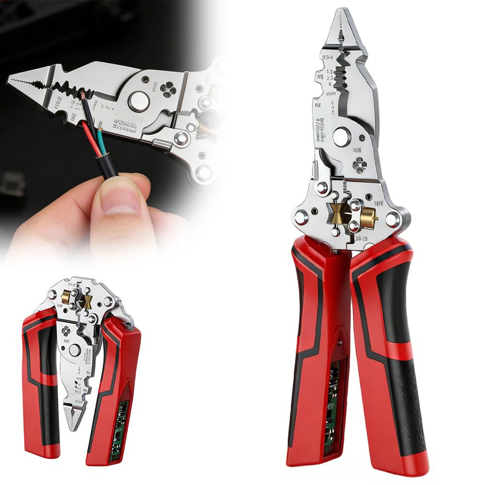 16 in 1 Wire Stripper Twister for Cutting and Pulling Wires,Cable Scissors