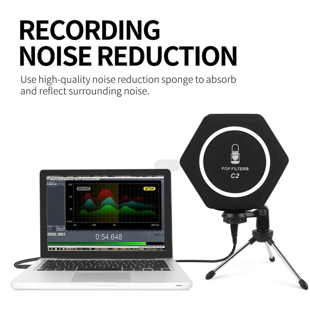 C2 Microphone - Wind Shield Acoustic for Record Studios Mic Sound-Absorbing7614