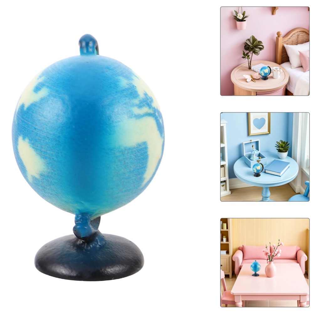 20Pcs Resin Mini Globes for Decor Sky Blue Tiny Desk Globe Durable Vintage Style