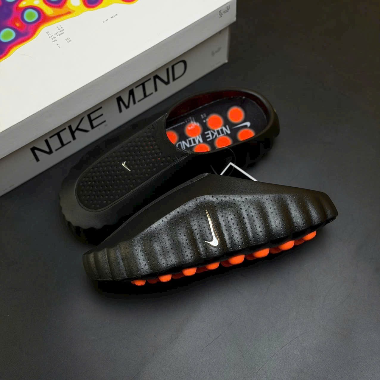 Mind 001 Slide Black Chrome HQ4307-001 All Men's Size US 7-12