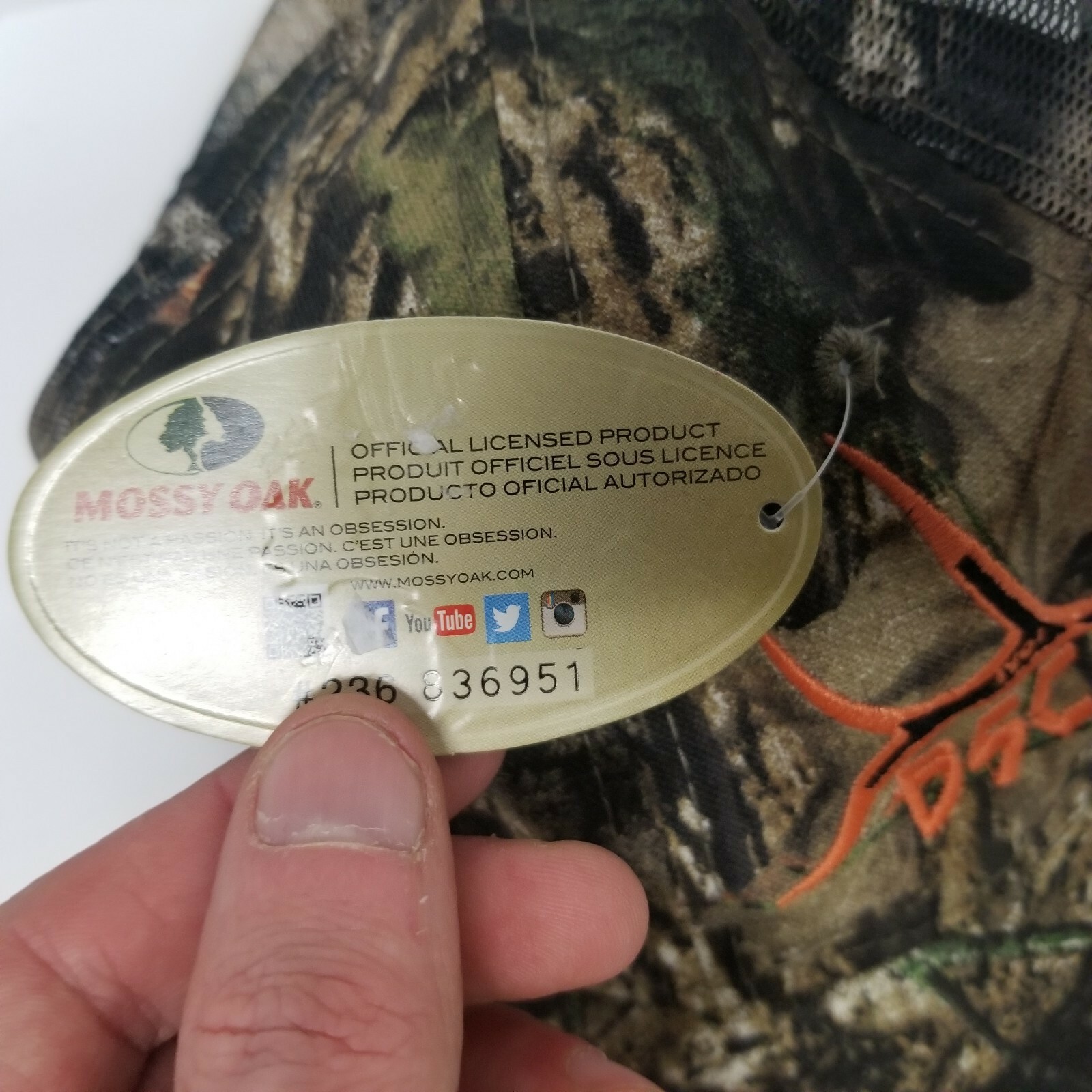 Mossy Oak BSC Camo Mesh Strapback Hat, Hunting, Outdoors, NWT