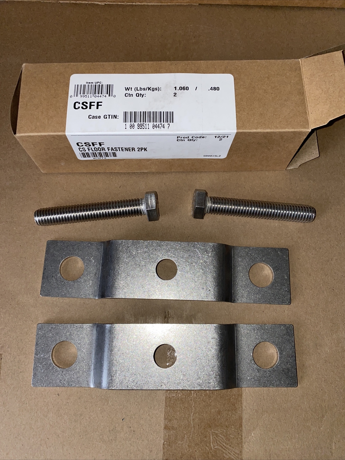 Cambro CSFF Camshelving® Floor Fastener - 2/Pack 214CSFF, New, SAM