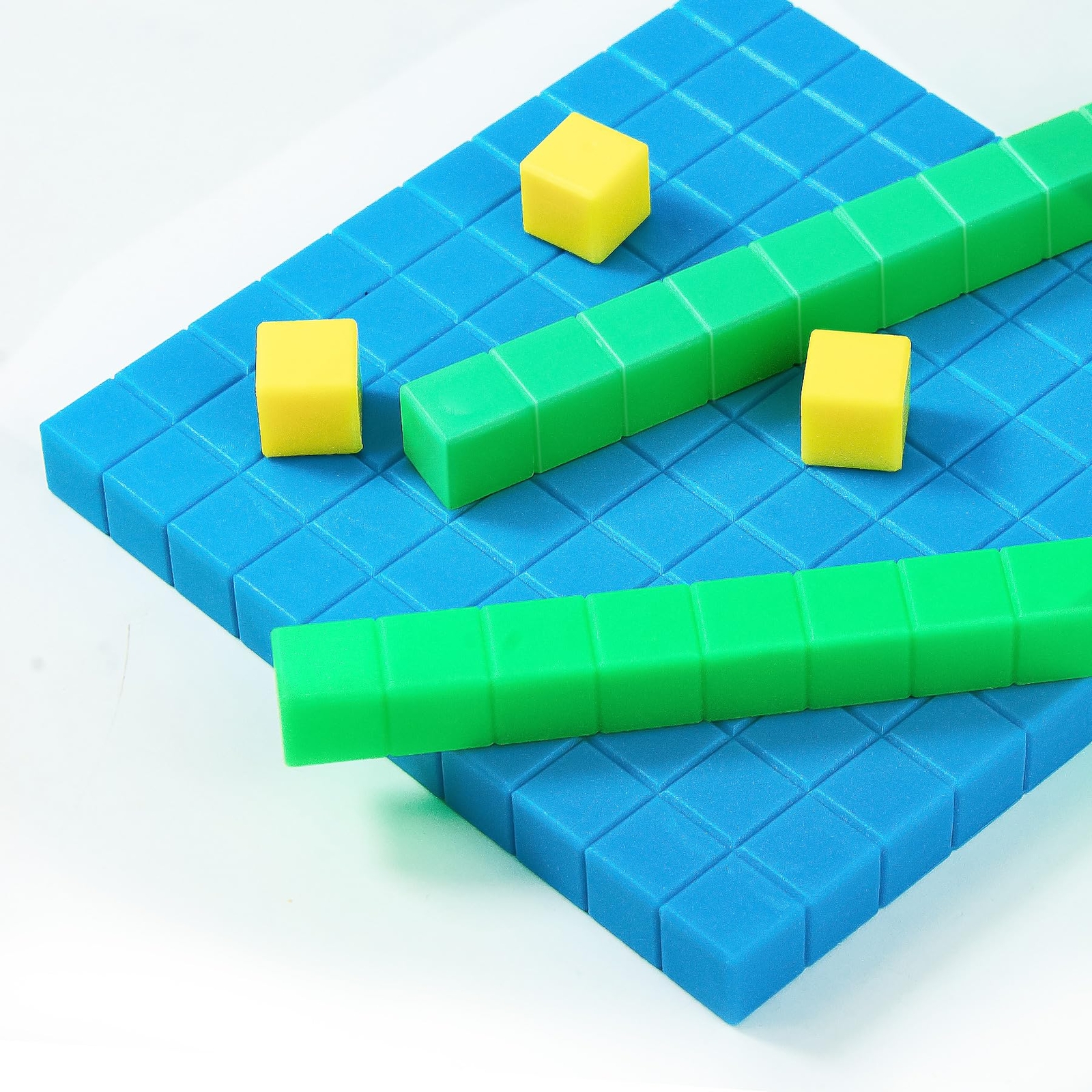 Math Manipulatives for Kids Aged 3+.Base Ten Blocks with Place Value Chart - ...
