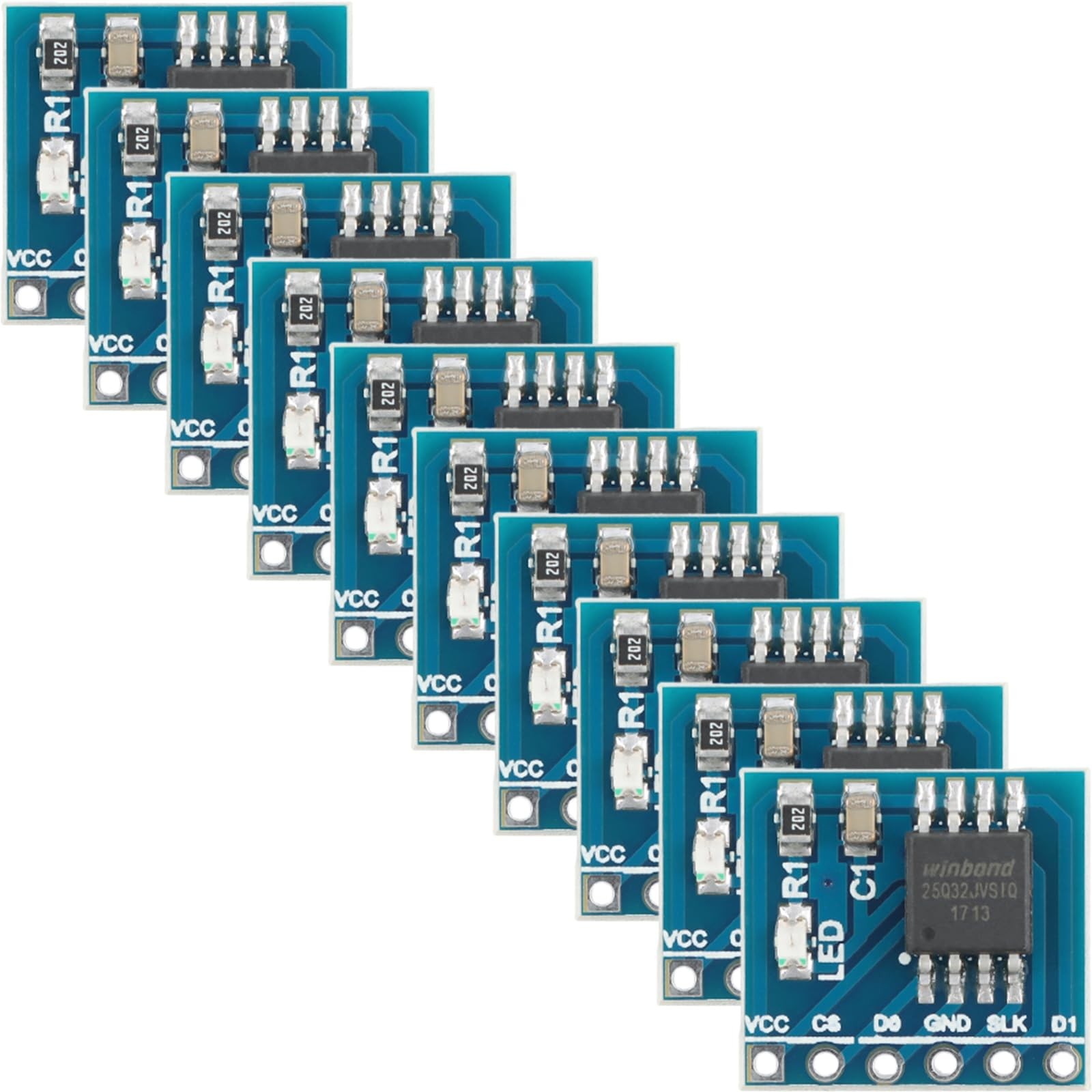 10pcs W25Q32 32Mbit NOR Flash IC SPI Interface Memory Chip Module
