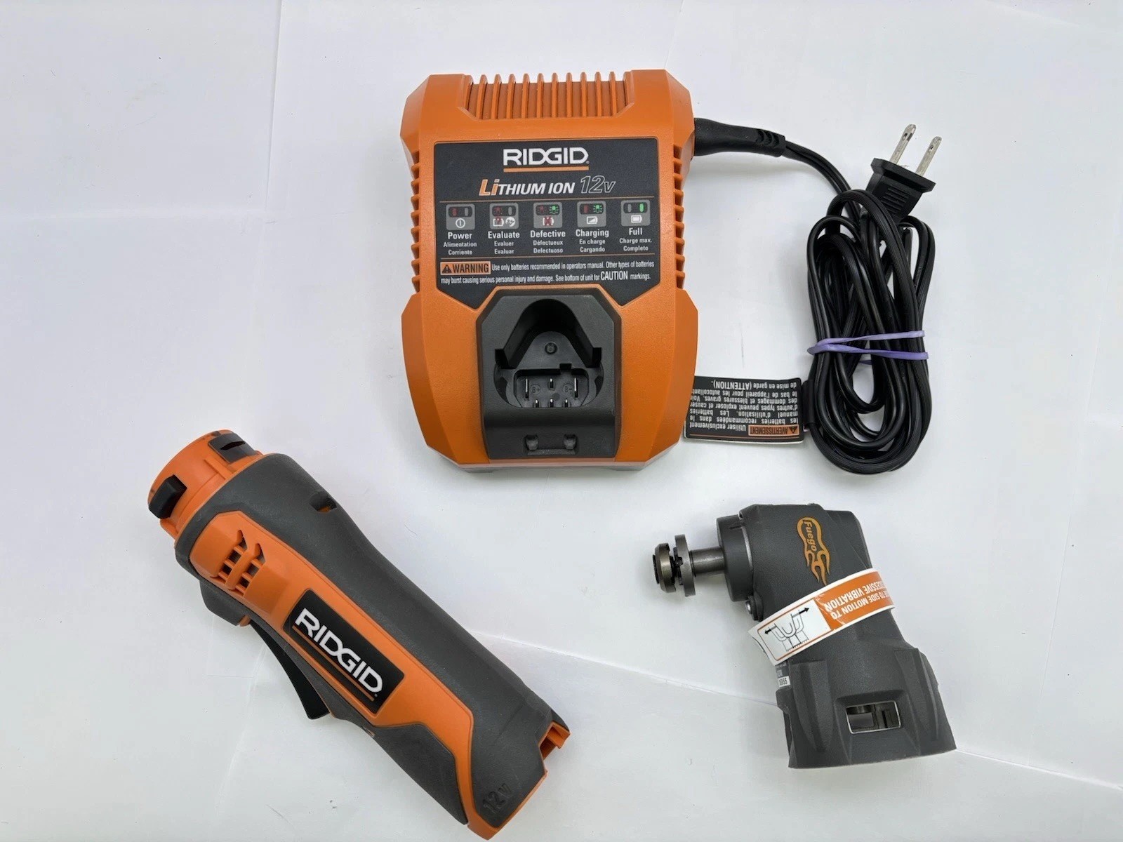 Ridgid  12V Multi-Tool R8223400  & Charger *NO battery* TESTED WORKING!