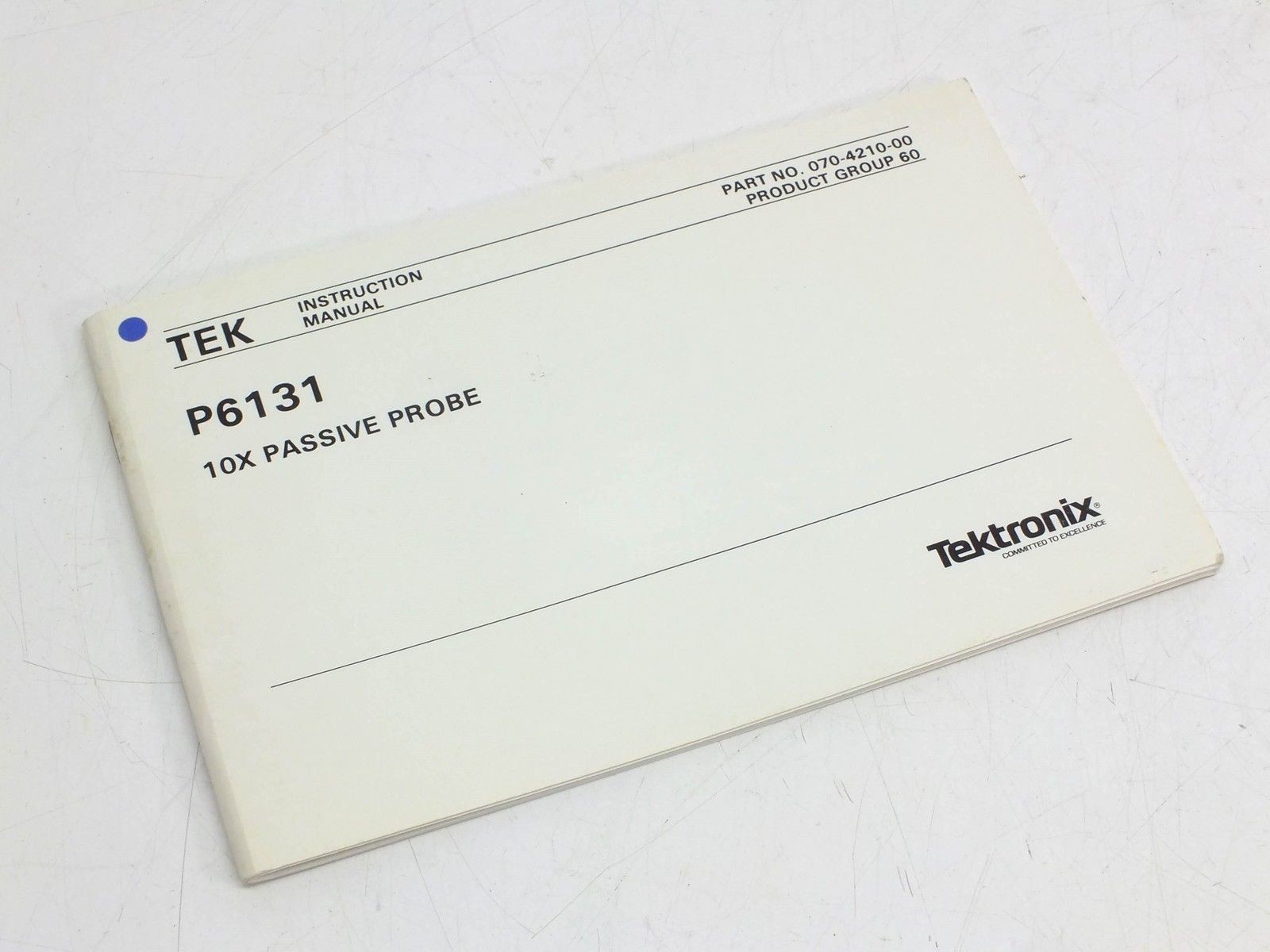 Tektronix P6131 070-4210-00 10X Passive Probe Instruction Manual Rev Jan 1983
