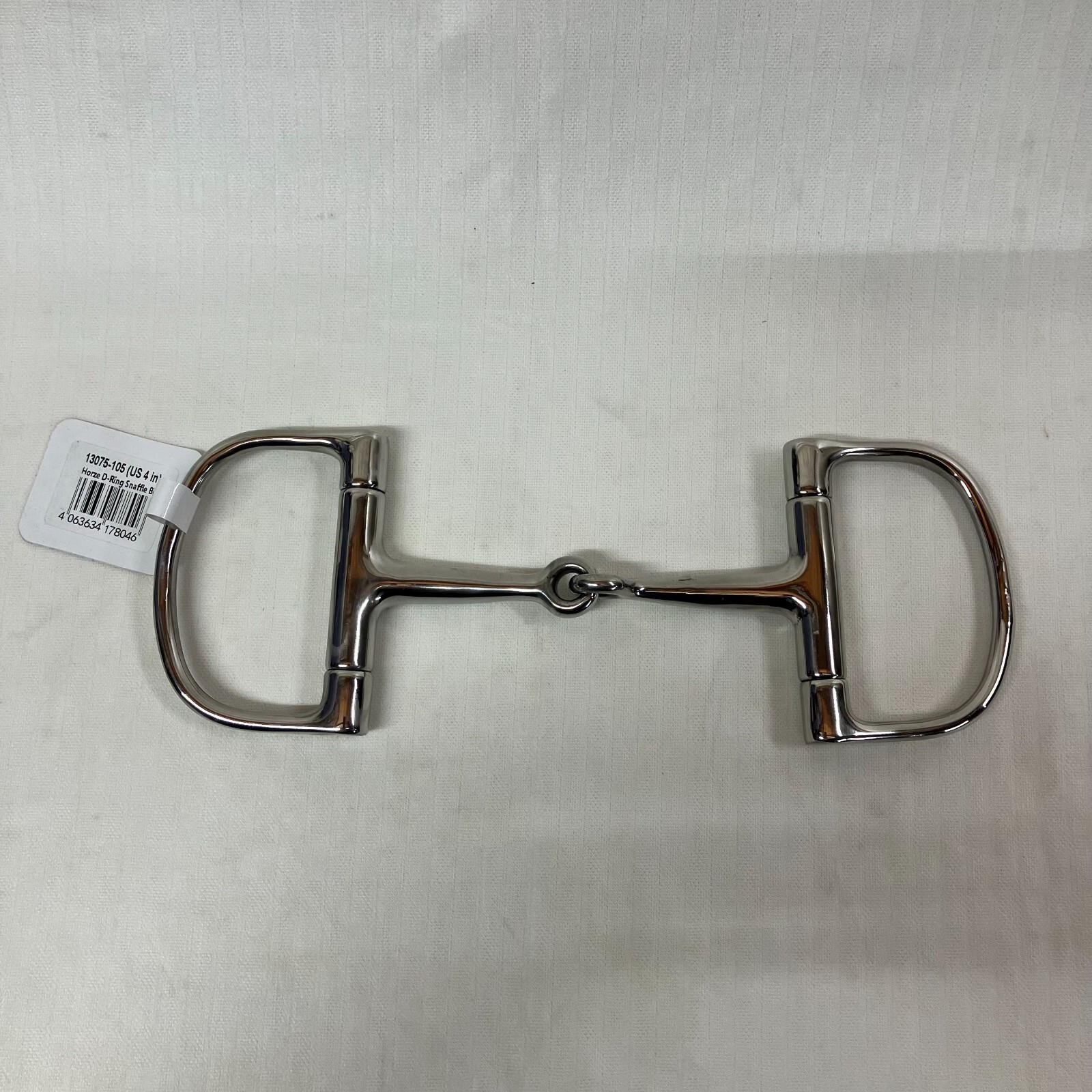 Horze D-Ring Cheekpieces Snaffle Bit Single-Jointed Mouthpiece Stainless Steel