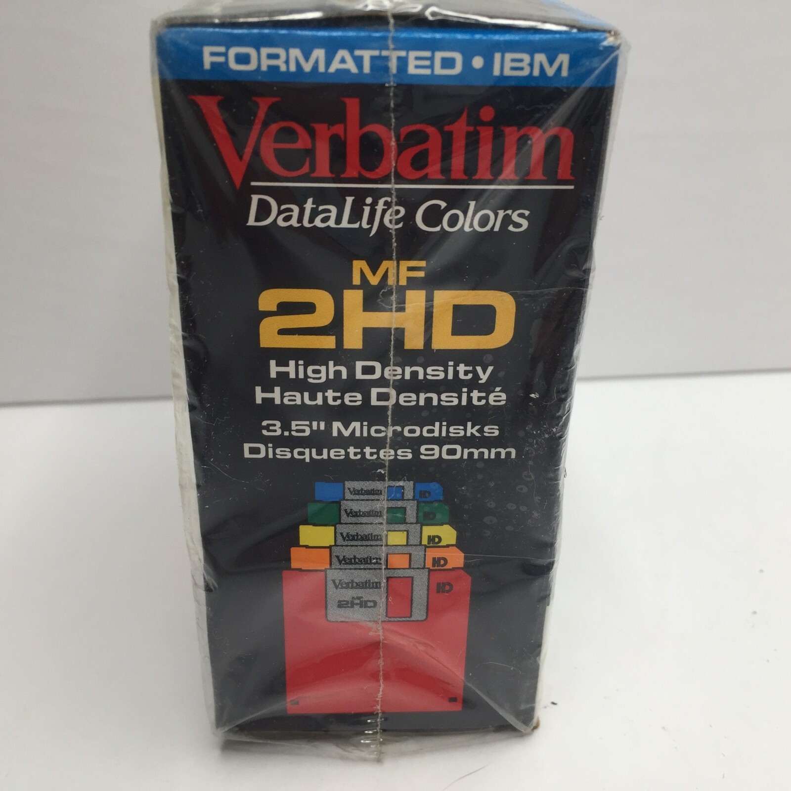 Verbatim Formatted 3.5" IBM Computer Microdisks Data Life Colors MF 2HD 10 Pack
