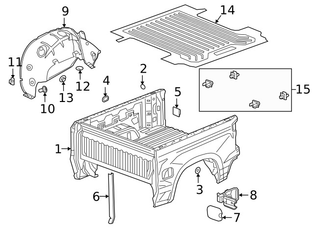 Genuine GM Rear Driver Side Wheelhouse Liner 84507682