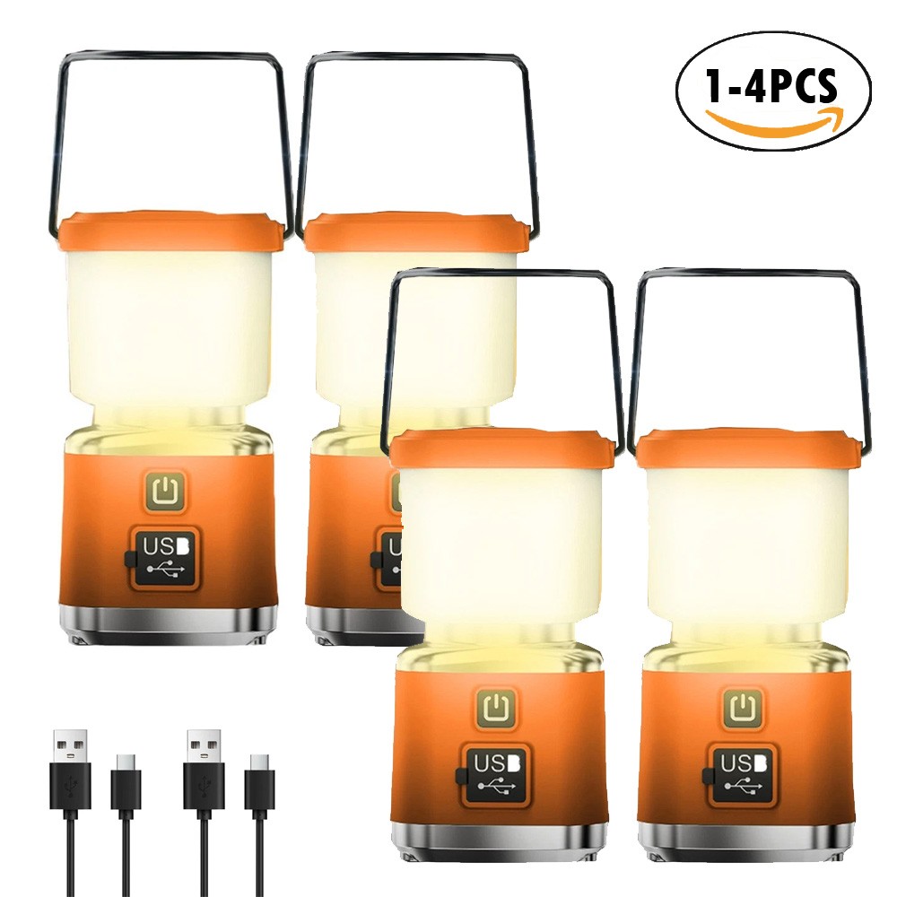 Portable Rechargeable LED Camping Lantern 1000 LM Tent Flashlight USB Power Bank