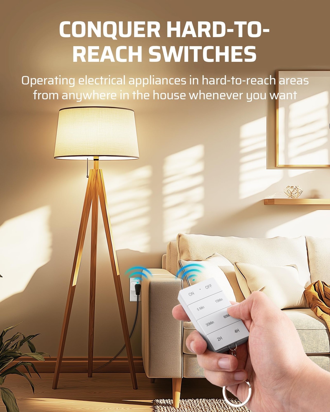 DEWNEWILS Remote Control Outlet with Timer, Indoor Remote Timer Outlet, 100FT...