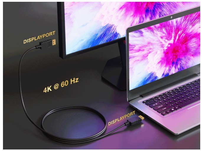 6ft Gold Plated Premium DisplayPort to DisplayPort Male to Male Cable