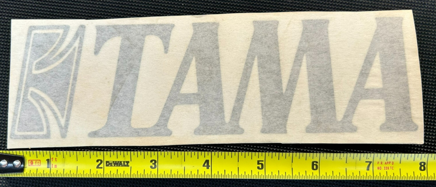 TAMA Drum 🥁 Head Decal Black High Quality Permanent Vinyl Made USA 8" x 2"