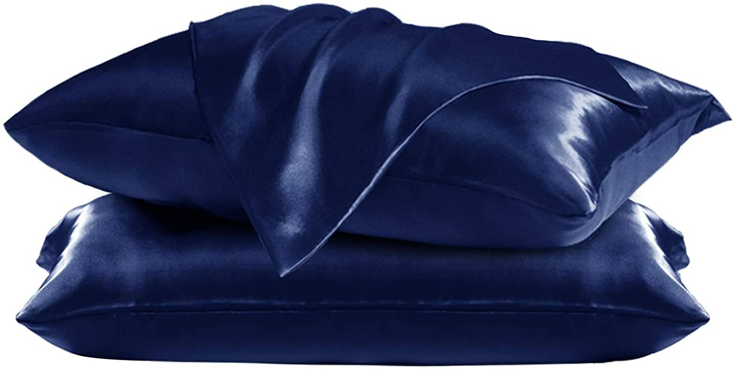 Exclusivo Mezcla Satin Pillowcase for Hair and Skin 2 Pack Queen Size Silky
