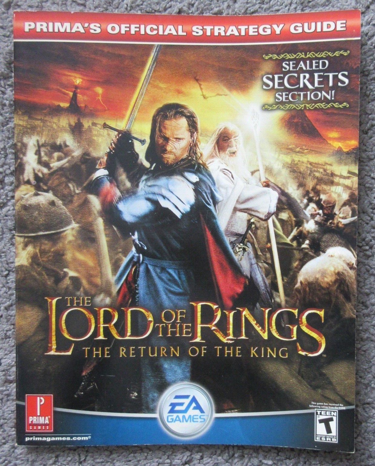 VTG NM 2001 PRIMAS STRATEGY GUIDE LOTR LORD OF RINGS RETURN OF THE KING PS2 XBOX