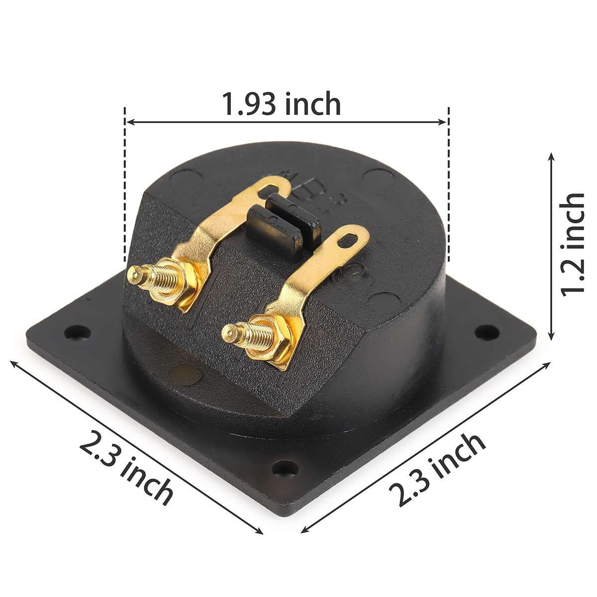 4Pcs Square Subwoofer Speaker Box Terminal Cup Spring Connector Sub Plug Box