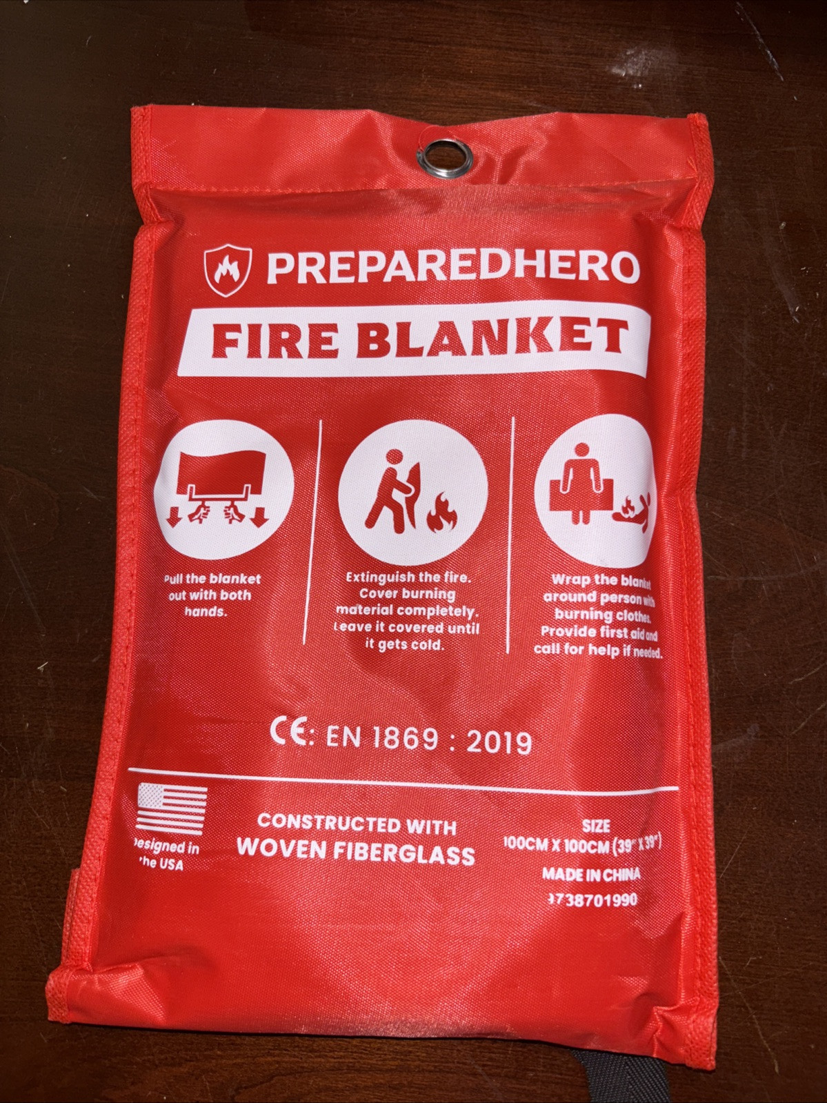 Fire Blanket 39×39 No Expiration Date No Chemicals. Kitchen Camping