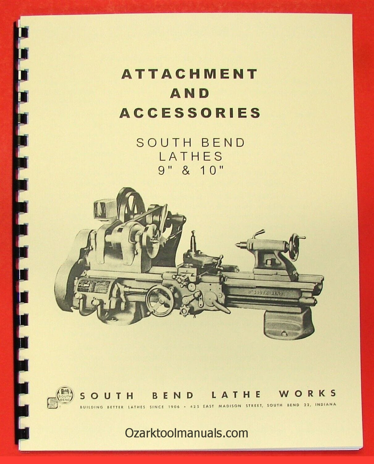 SOUTH BEND  9" & 10K "Light 10" Metal Lathe ACCESSORIES Parts Manual 0678