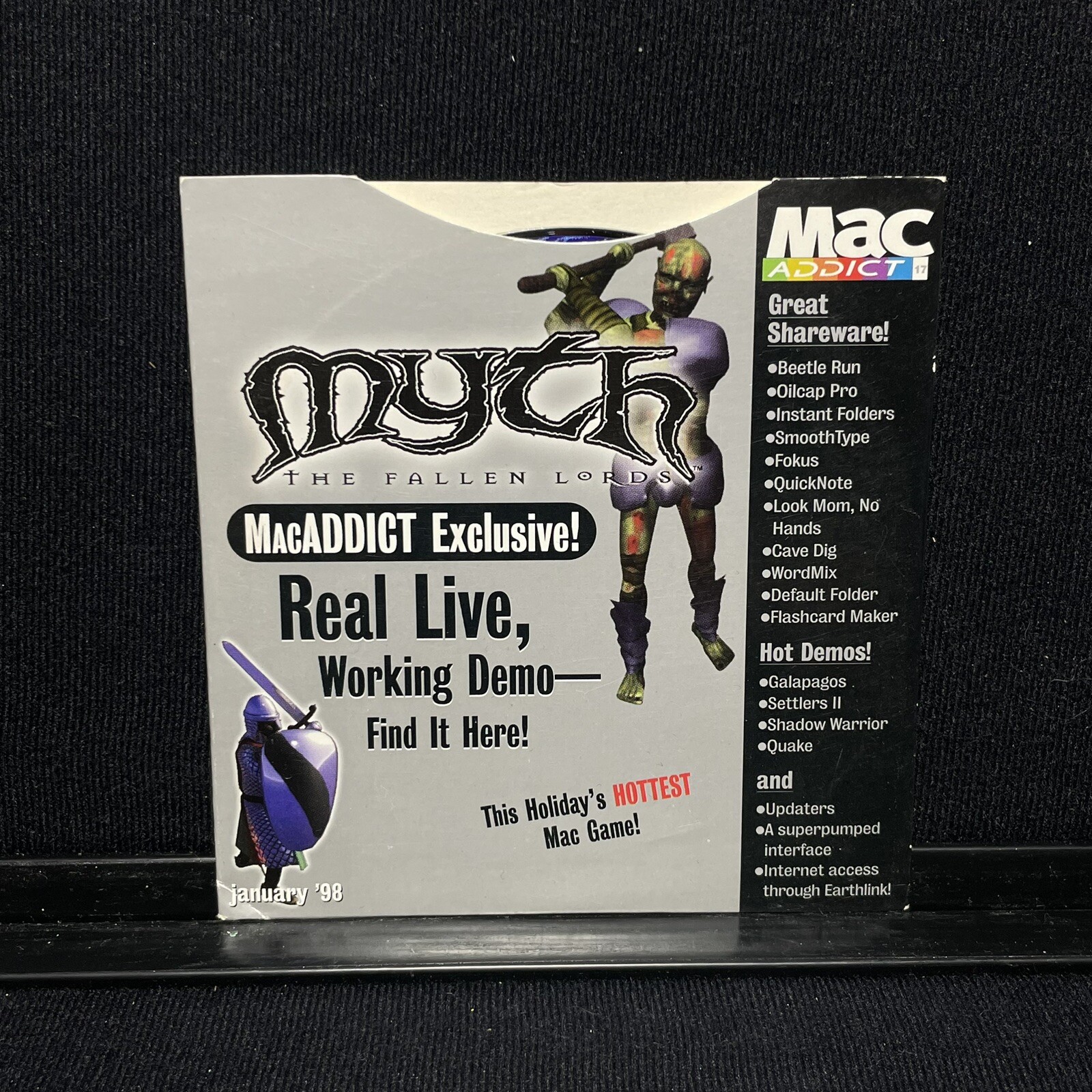 Mac Addict Magazine Myth Demo CD Vintage Apple Collectible No 17 January 1998