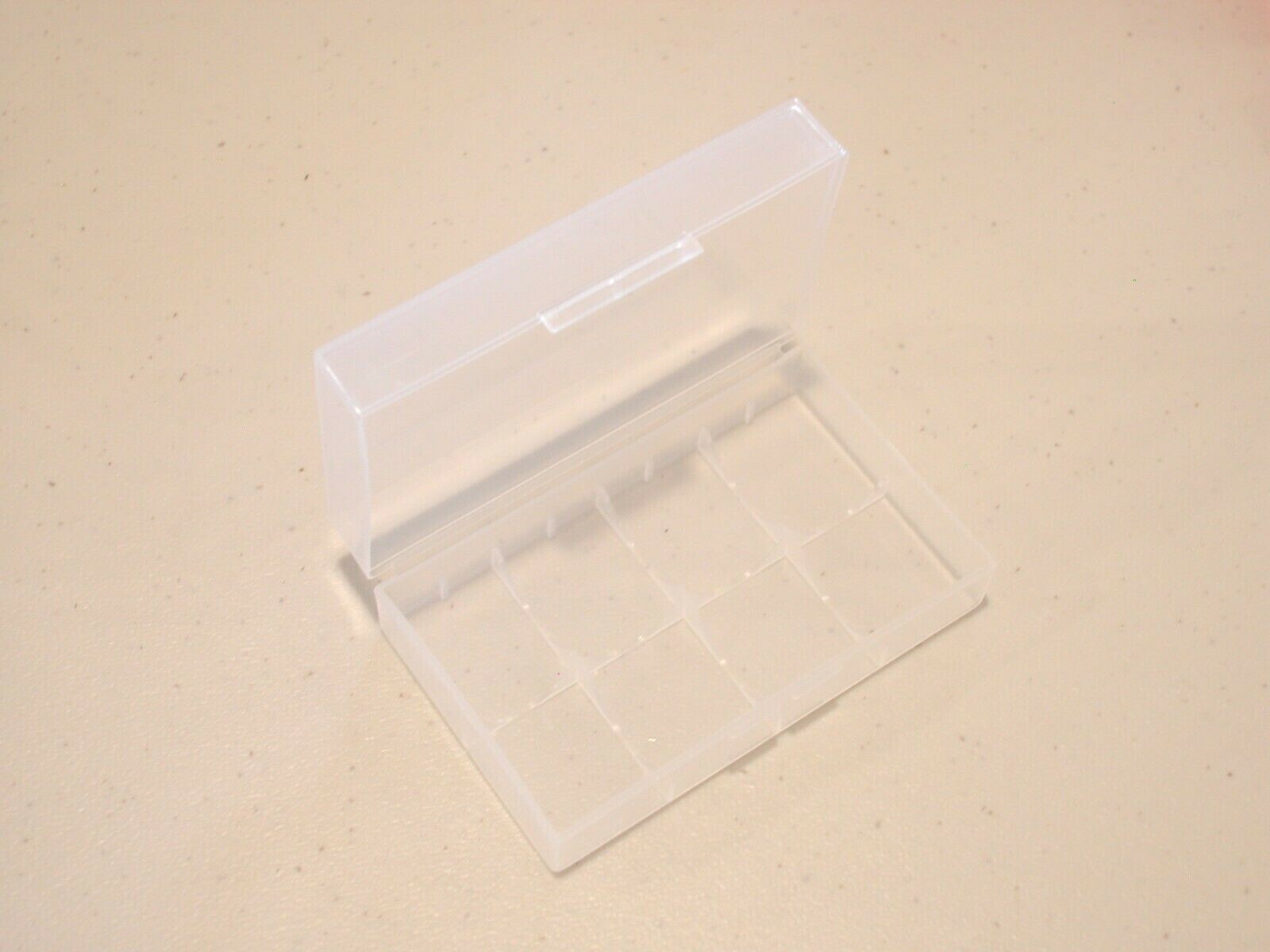 1 pc 20700 21700 PLASTIC STORAGE PROTECTIVE CASE HOLDER BOX BATTERY CLEAR 2-bay