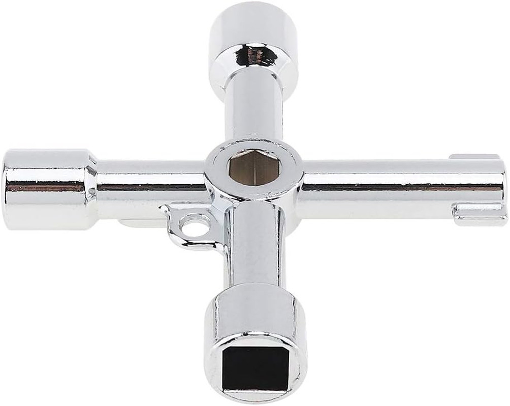 4-Way Multi-Functional Utilities Key Tool for Electric, Water, Gas Meter Boxes &