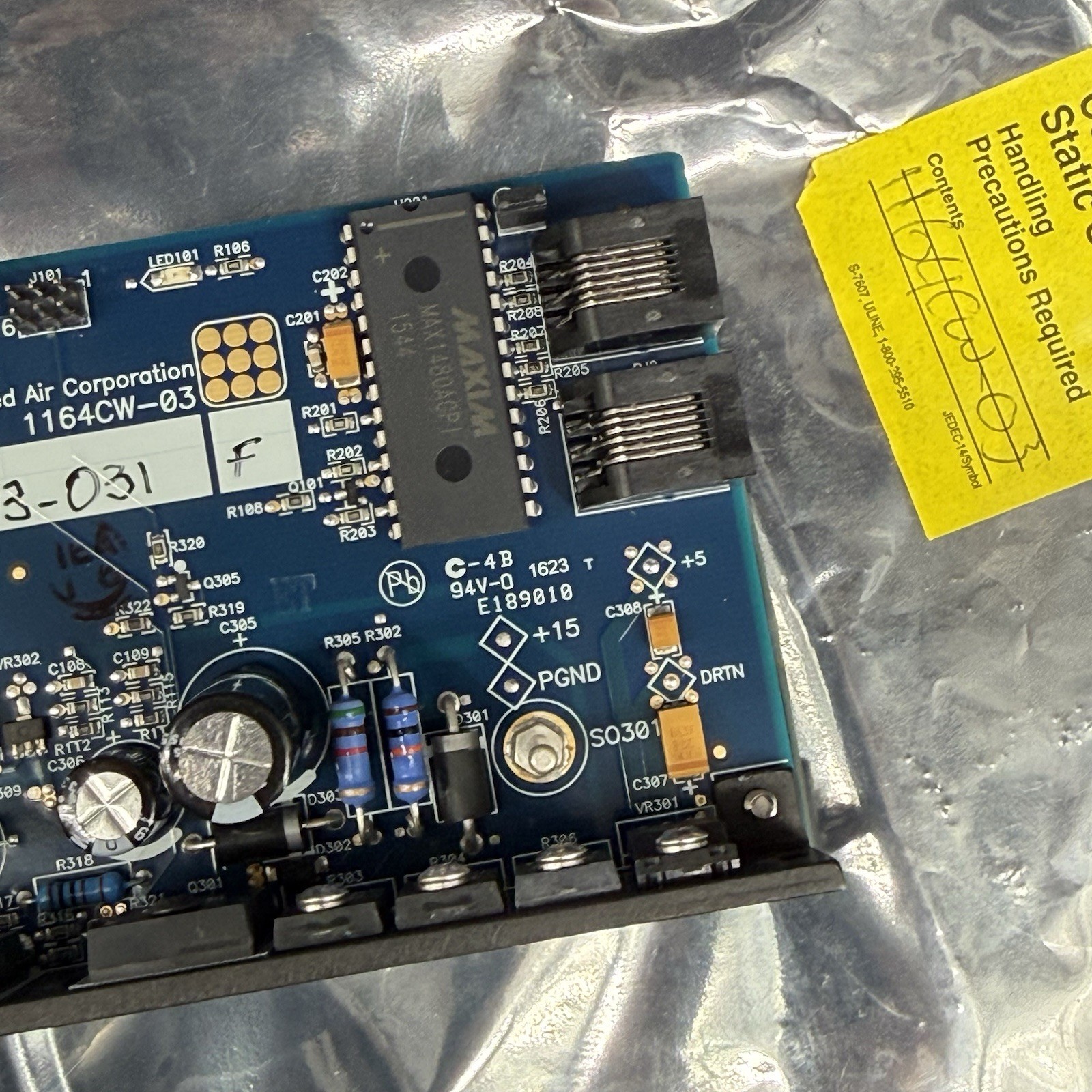 Sealed Air 1164CW-03 Instapak Control Circuit Board