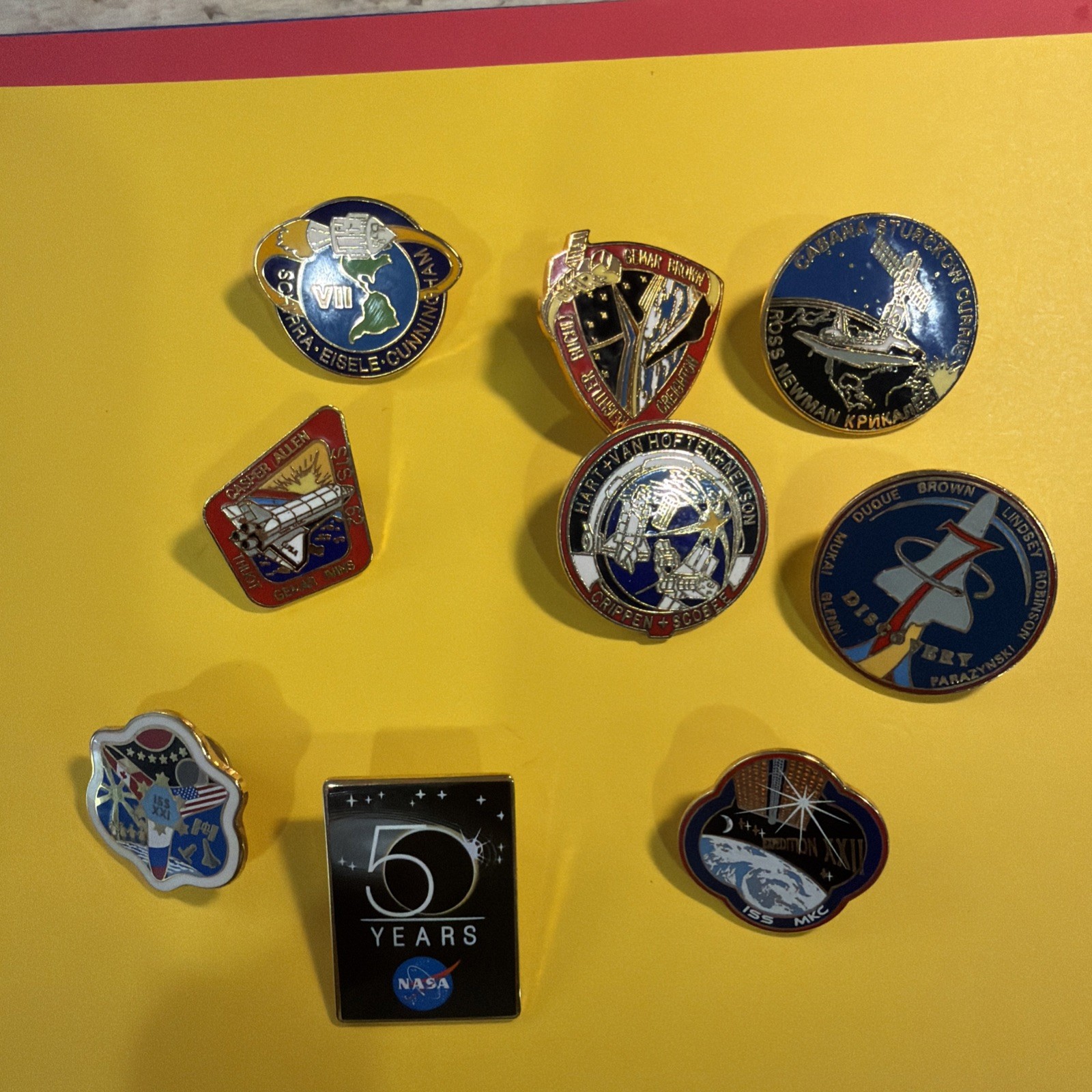 NASA Enamel Pin Lot of 9