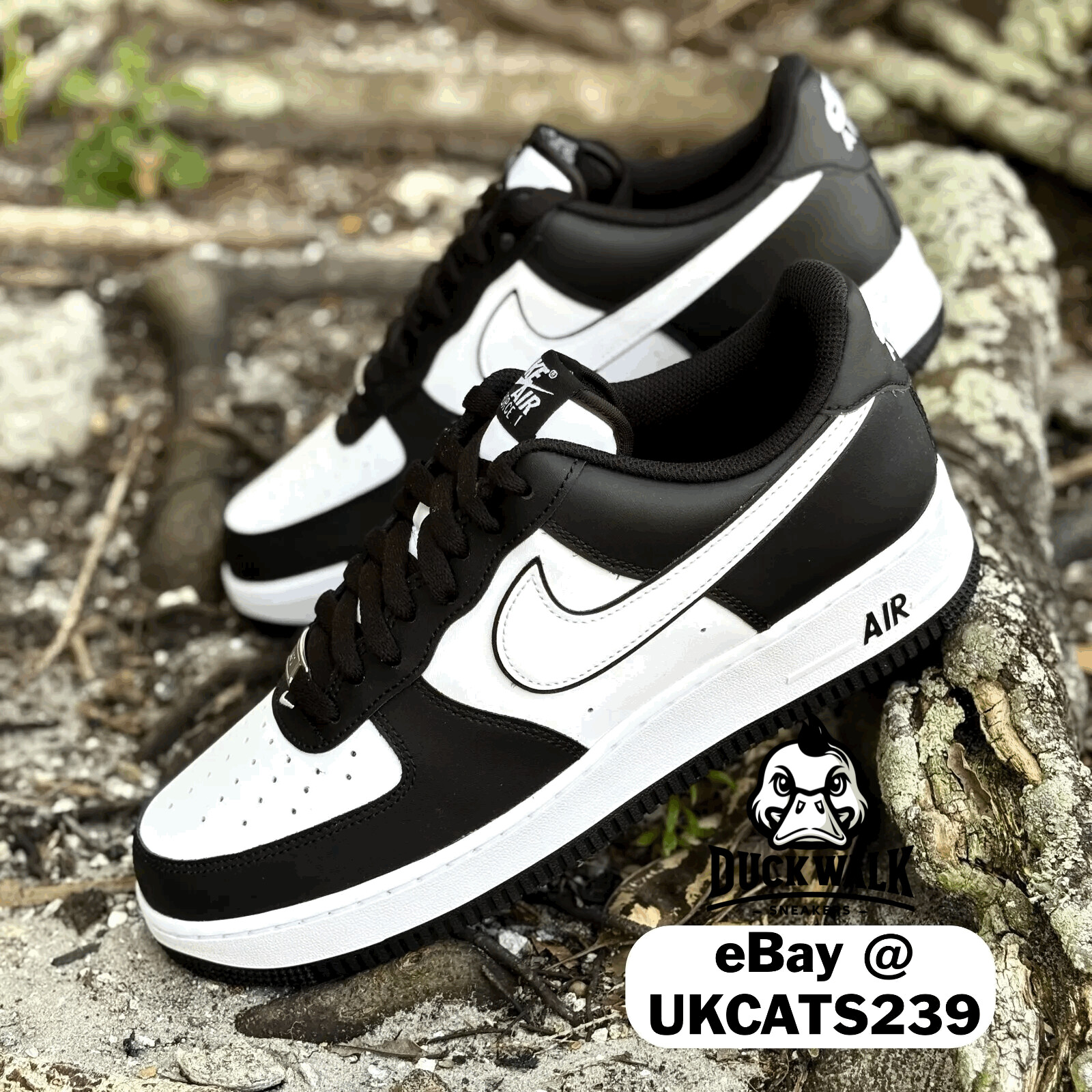 Nike Air Force 1 Low Shoes "Panda" Black White DV0788-001 Men's Sizes NEW