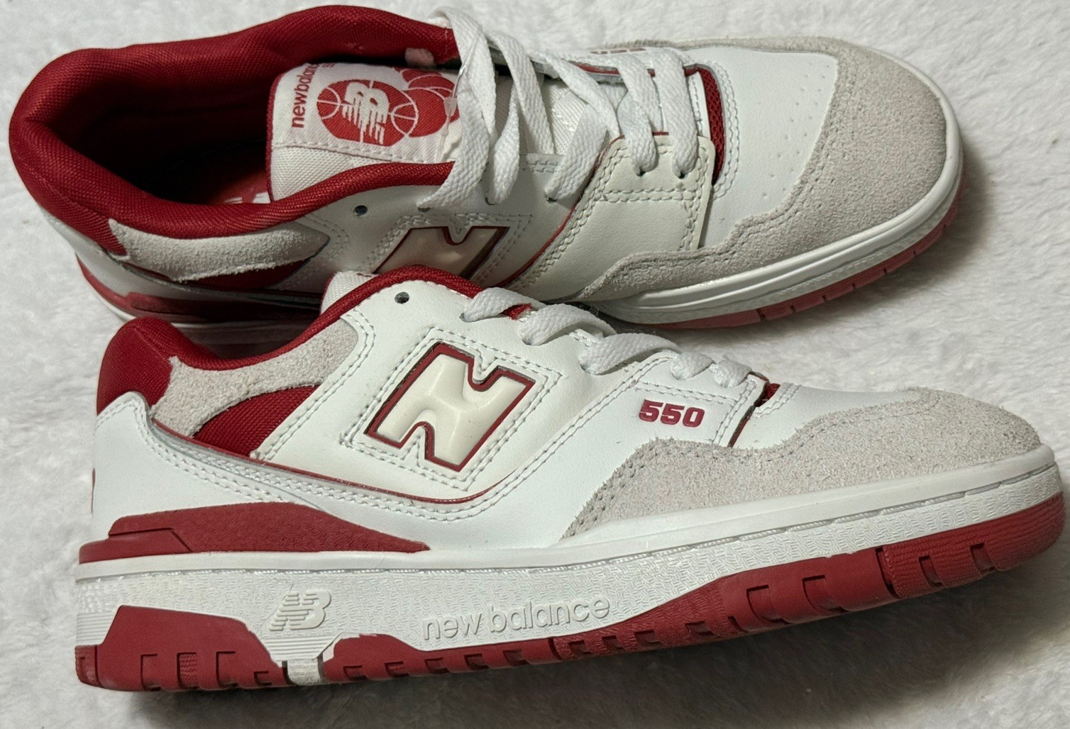 New Balance 550 White Astro Dust Red Casual Shoes / GSB550TF / Youth Size 7