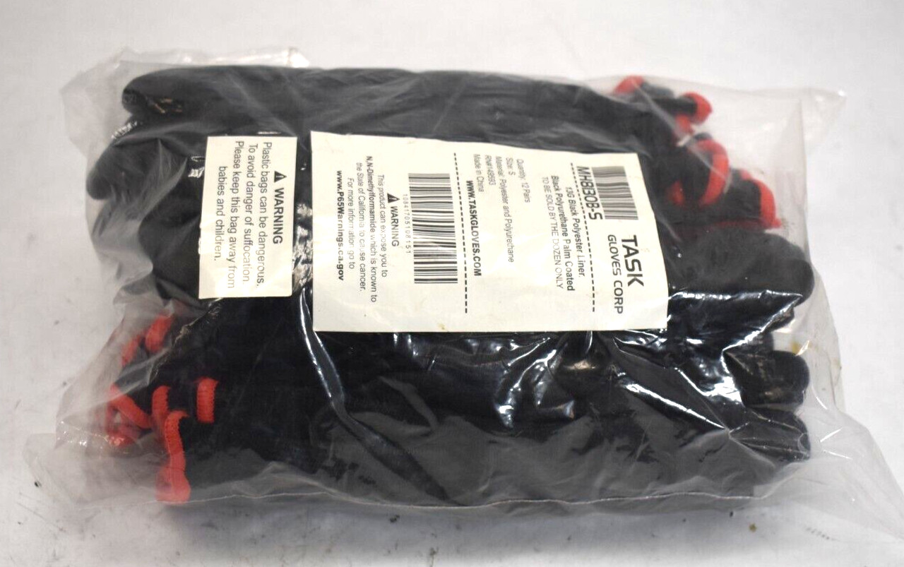Lot of 12 Rockdare Black Micro Foam Nitrile Knuckle Gloves Size Small 149593