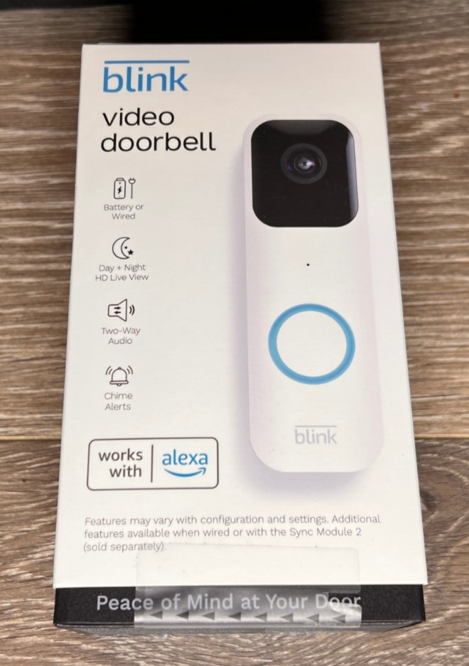 White Blink Video Doorbell Brand New In Box Fast Ship with Tracking
