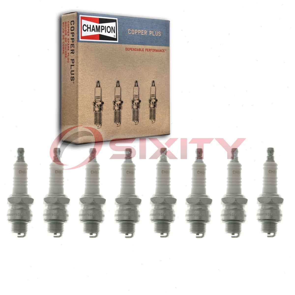 8 pc Champion Copper Plus Spark Plugs for 1950 Packard Standard Eight 4.7L yt