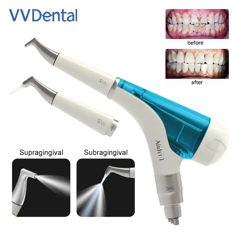 2/4 Holes Dental Air Polisher Supragingival/Subgingival 2in1 Prophy Jet Air Flow