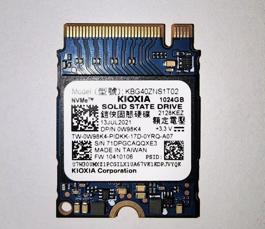 Kioxia SSD 1TB BG4 M.2 2230 30mm KBG40ZNS1T02 NVMe PCIe Gen3 x4