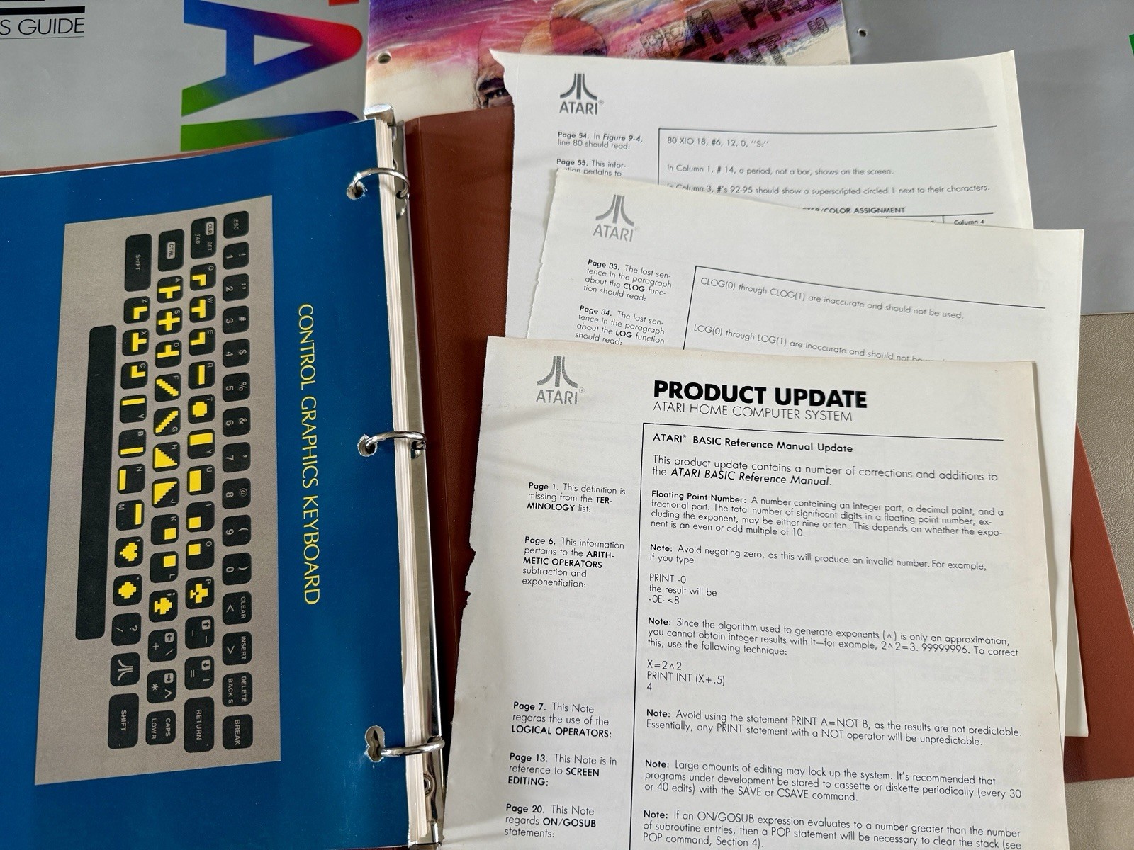Atari 400/800 Invitation to Programming 2 Basic Computer Reference Manual Binder
