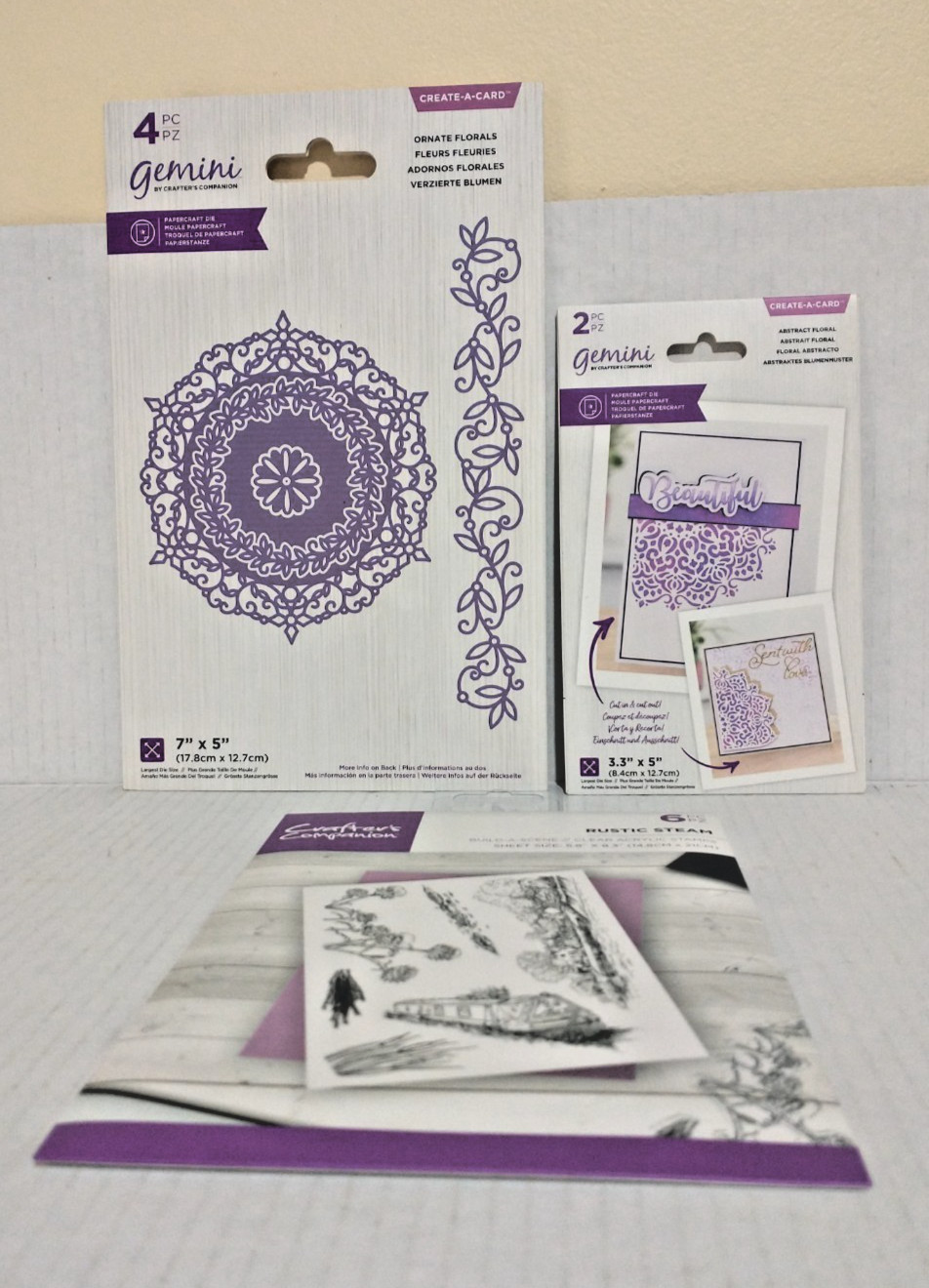 Gemini Crafter's Corner NEW LOT of 3 Create-A-Card Papercraft x2 + Build-A-Scene