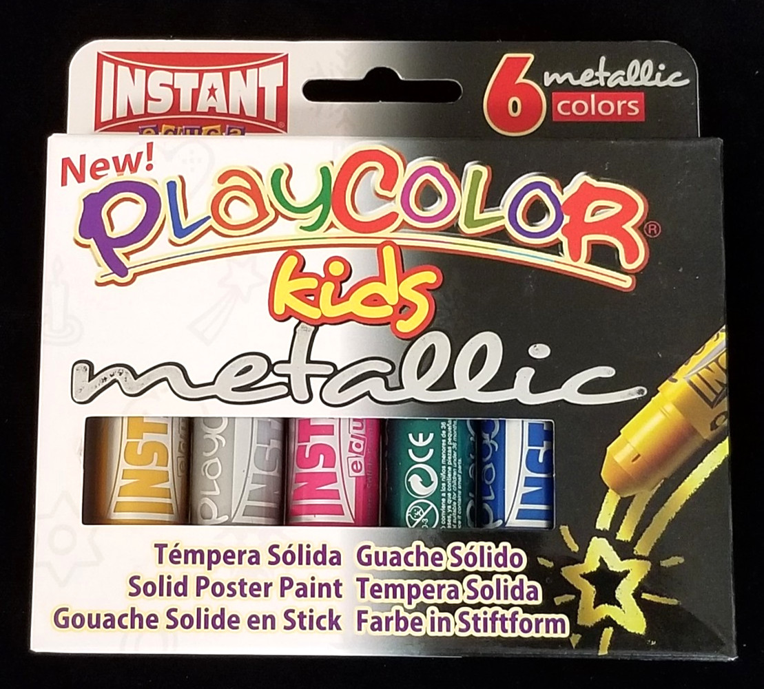 Instant Educa - PlayColor - Kids Metallic - Solid Poster Paint - 6 Colors - New