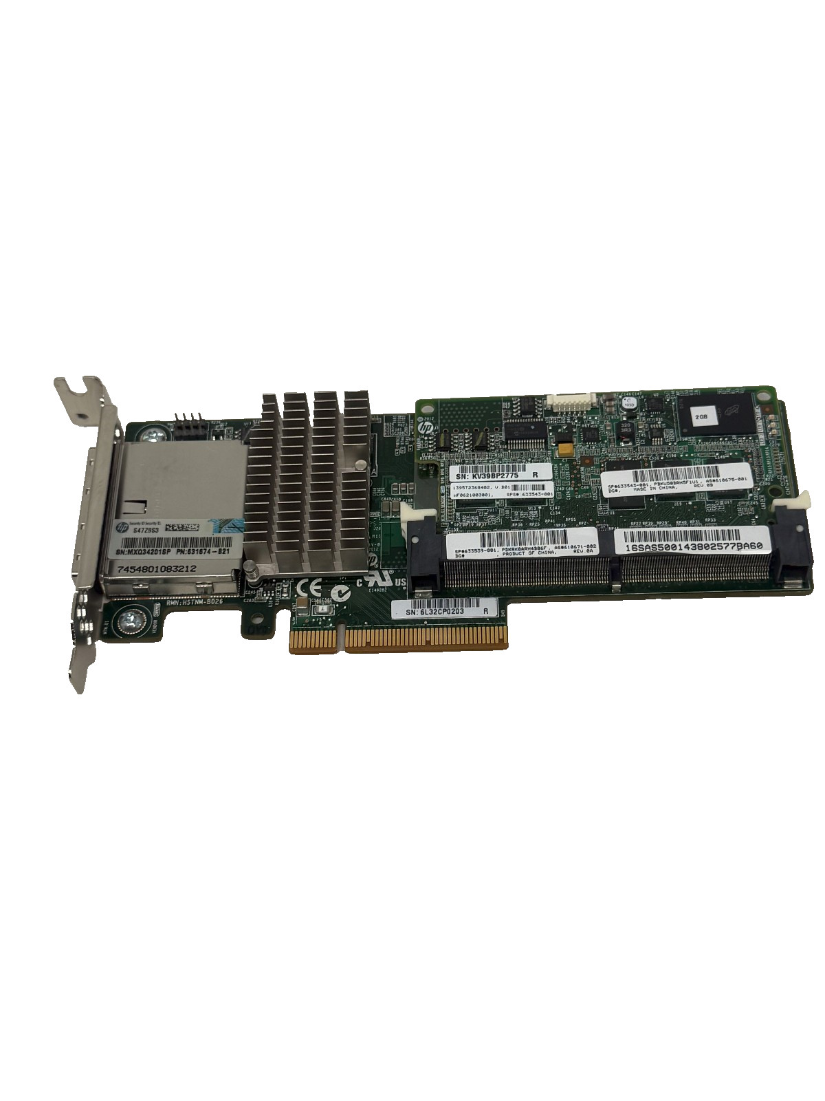HP 633539-001 P421 Smart Array 6Gb/s SAS PCIe Controller Card W/ 2GB FBWC