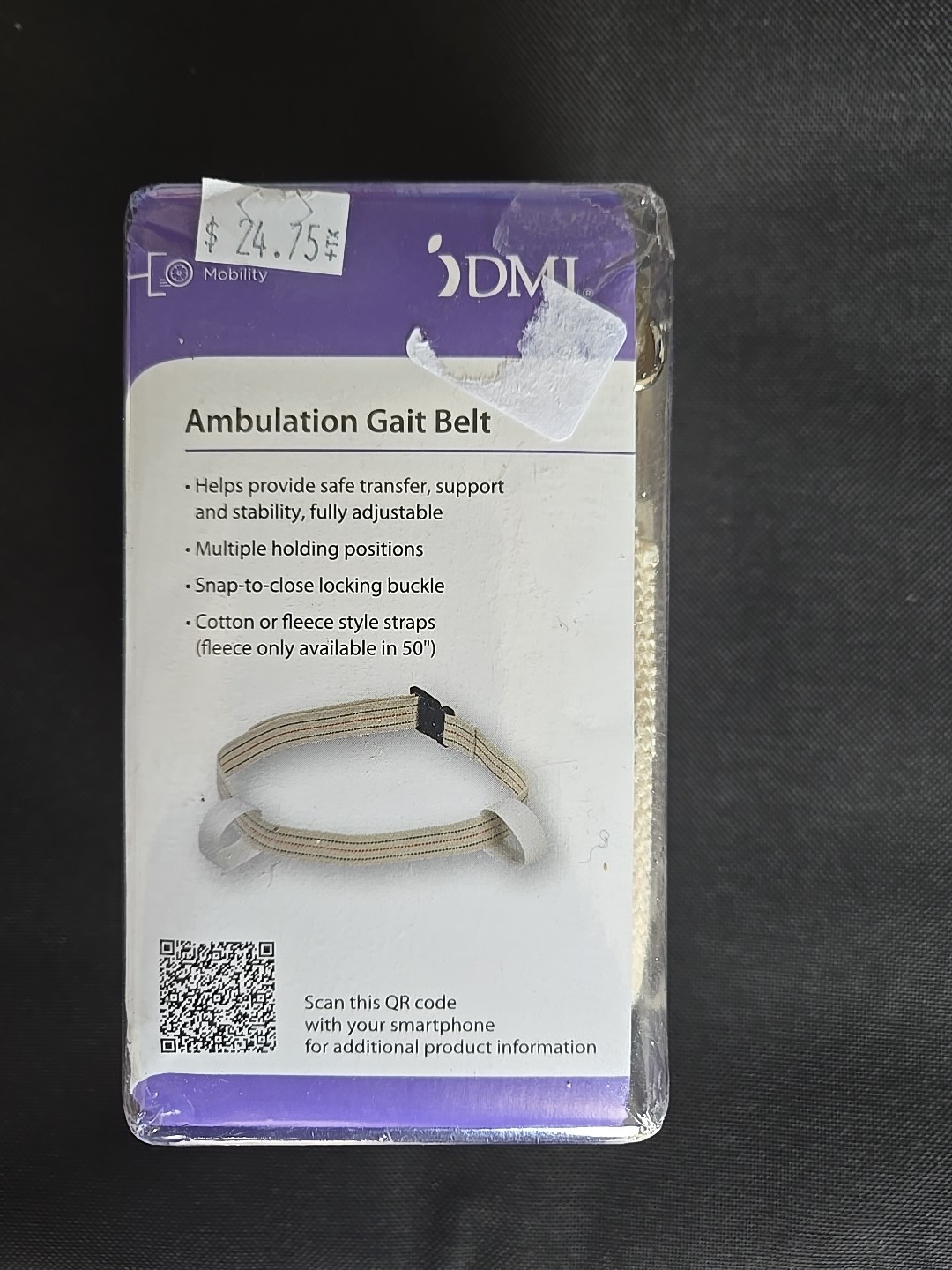 DMI Ambulation Gait Belt plastic buckle holding positions NEW