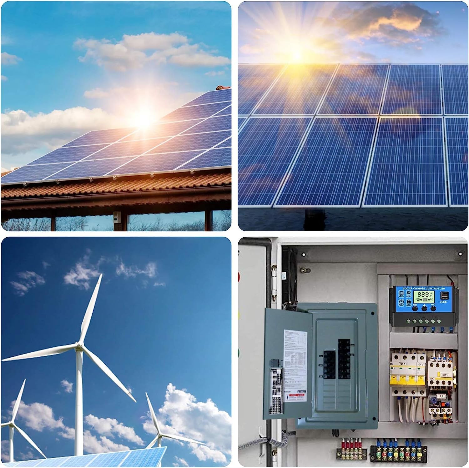 [Upgraded] 30A Solar Charge Controller, 12V/ 24V Solar Panel Regulator with A...